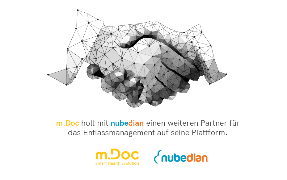 Read more about the article m.Doc holt mit nubedian einen weiteren Partner für das Entlassmanagement auf seine Plattform